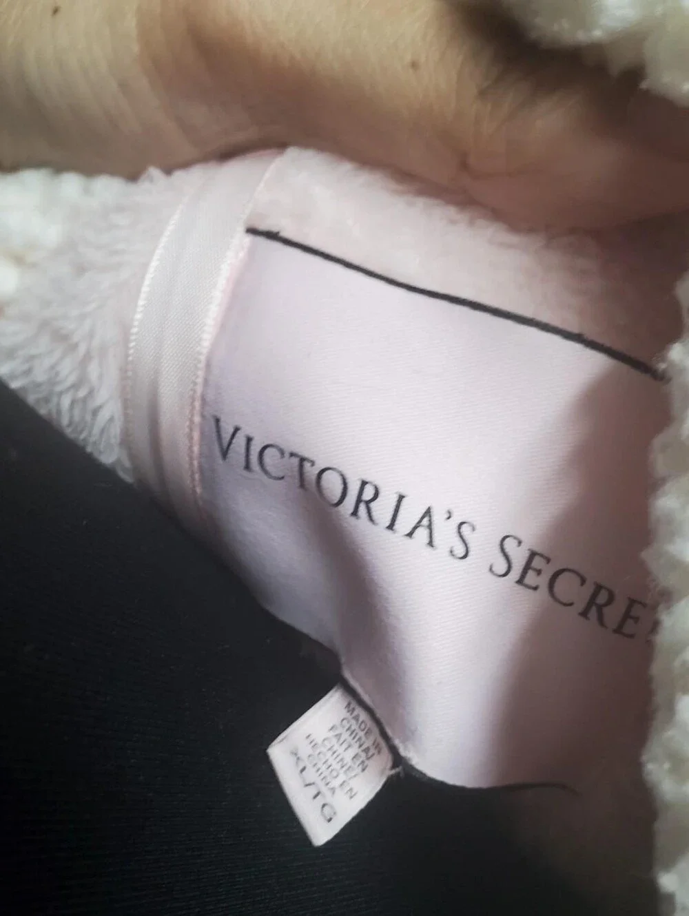 Victoria's Secret Bathrobe Womens XL Pink Plush Belted Sherpa Lining Lounge
